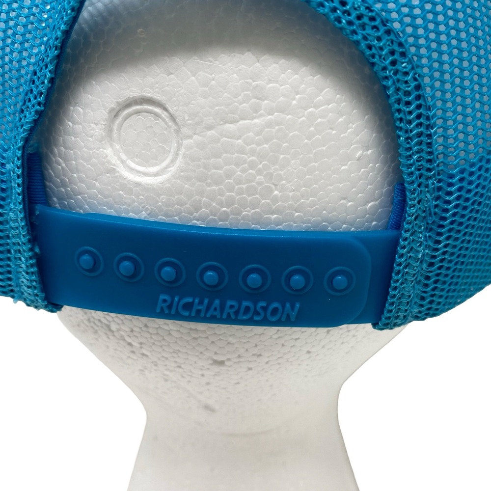 Richardson 112 Trucker Hat USA Flag Gray Blue Patriotic Snapback Mesh Cap New - Picture 9 of 12